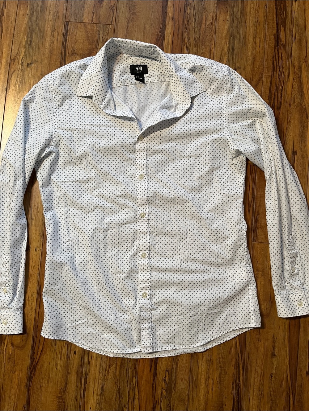 H&M Light Blue Micro Dot Men's Dress Shirt